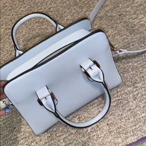 baby blue hand bag